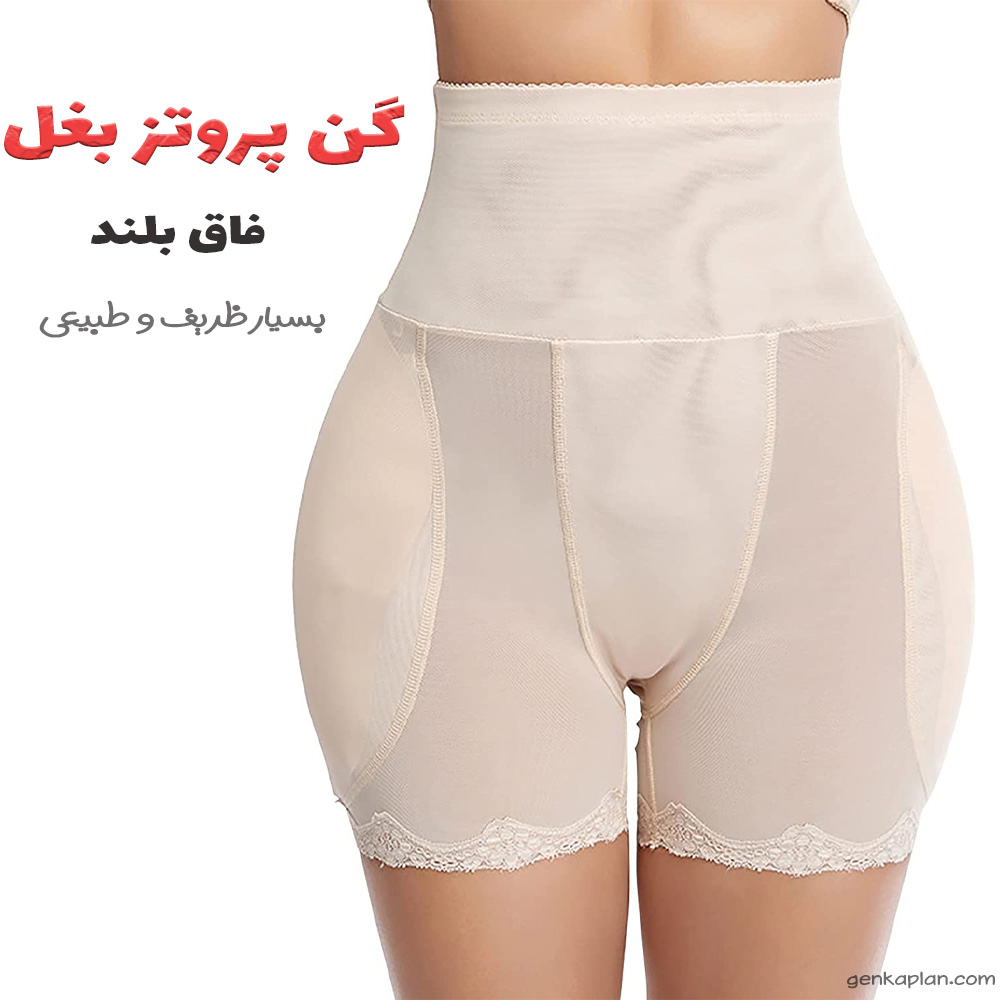 گن باسن پروتز بغل بلند 19 خرید شرت پروتز دار توری شکم بند دار لبه گیپور مناسب برای فصل گرما با فرم دهی طبیعی